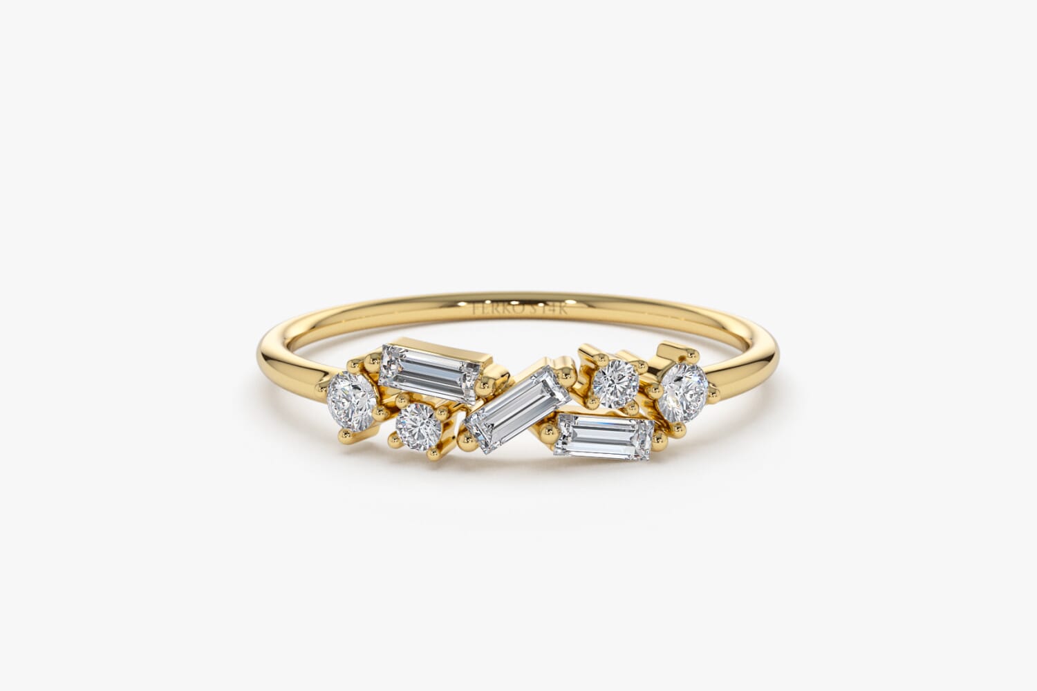 Scattered clearance baguette ring